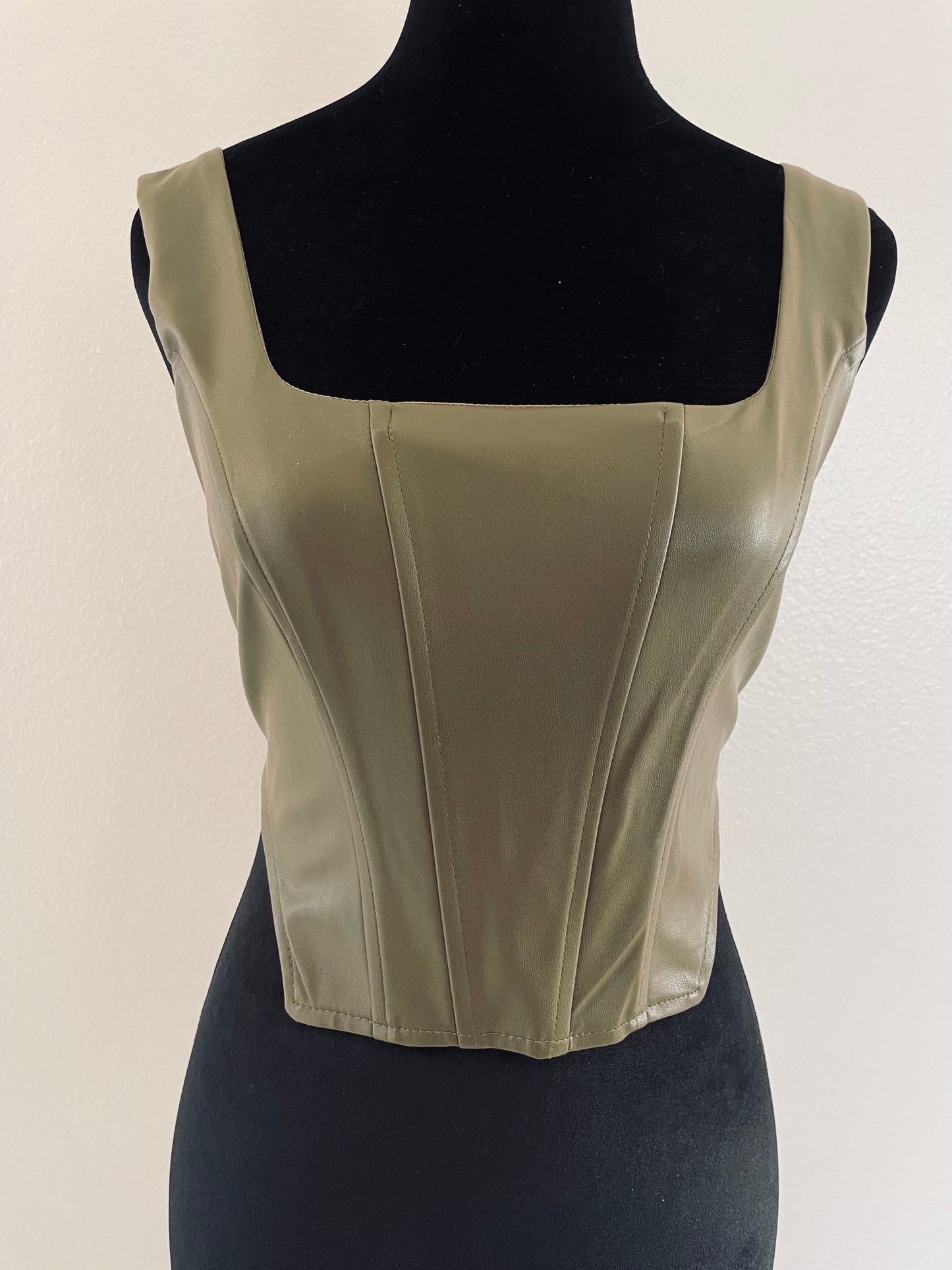 Stylish Leather Cowl Neck Camisole Tops in Assorted Colors